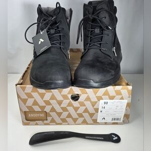 New In Box Anodyne Men's 14W  #90 Trail Worker Boots Leather Black Combat Boots.